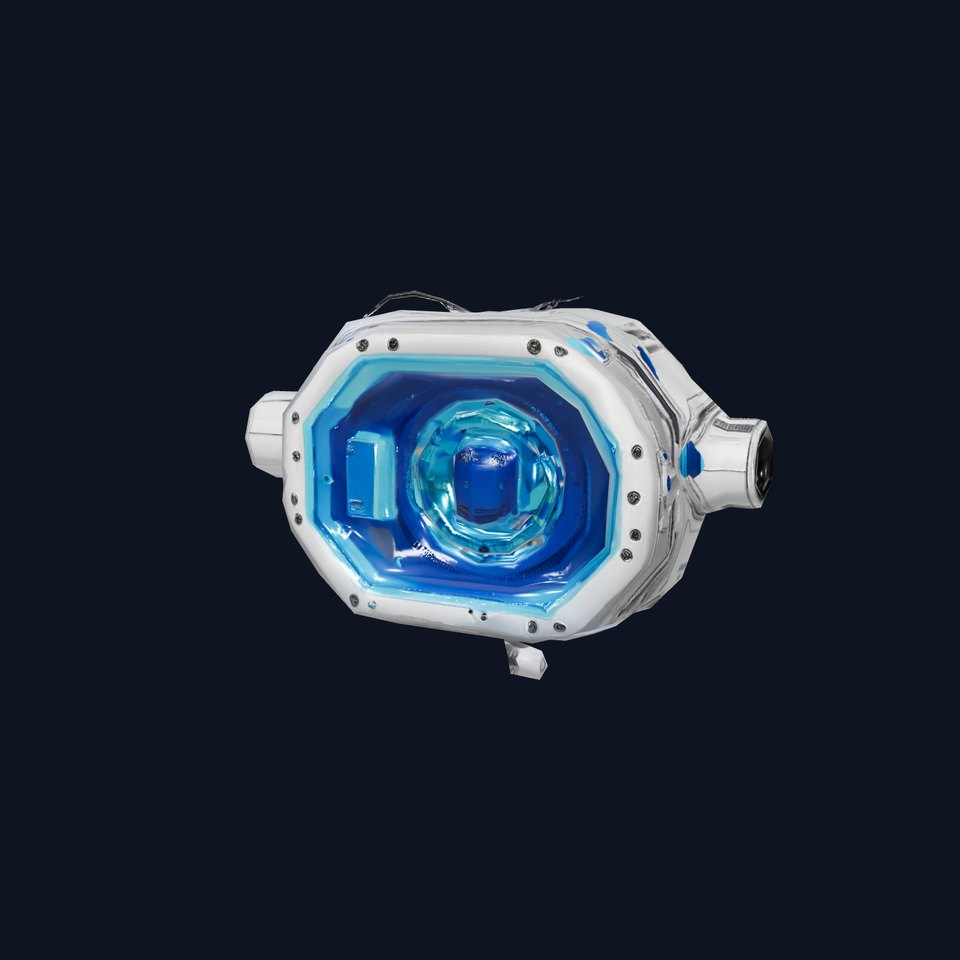 Futuristic Energy Generator model pack with neon blue glow